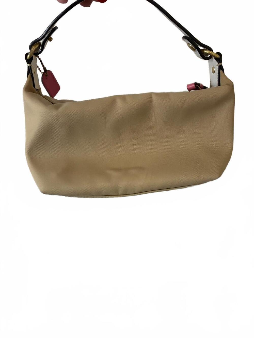 Vintage Coach Hamptons Weekend Mini – Y2K Chic Tan & Pink Satin - Picture 6 of 6